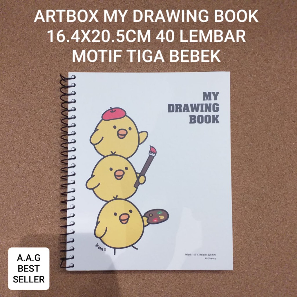

ARTBOX MY DRAWING BOOK 16.4X20.5CM 40 LEMBAR MOTIF 3 BEBEK