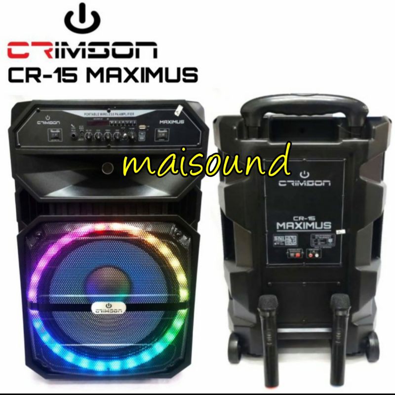 SPEAKER PORTABLE CRIMSON CR15 MAXIMUS CRIMSON MAXIMUS CR 15 INCH ORI