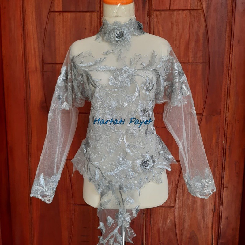 (Ready &amp; PO) Kebaya Atasan 3D Tulle Crystal / Kebaya Wisuda / Kebaya Gaun Pengantin