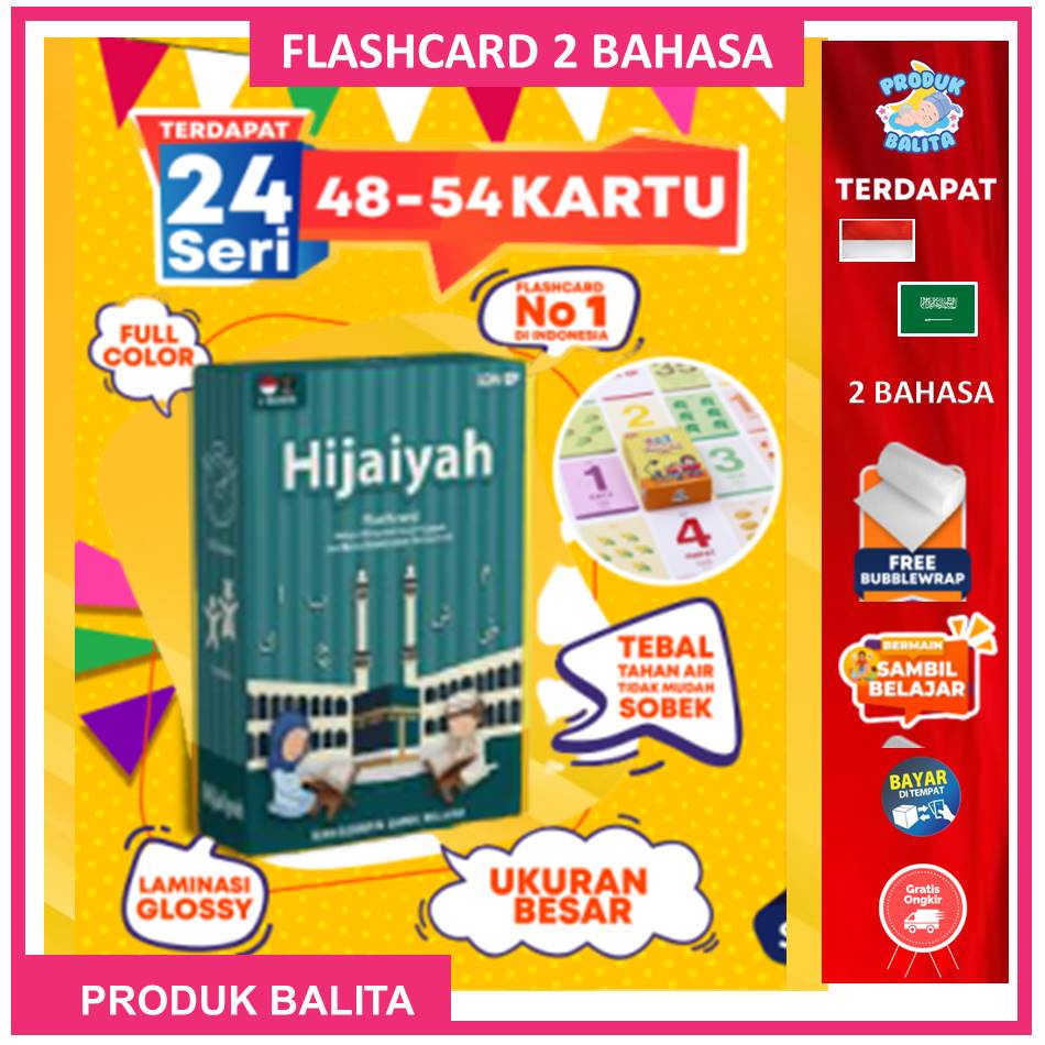 Flashcard Kartu Pintar Anak Mainan Edukasi Belajar Membaca Huruf Hijaiyah