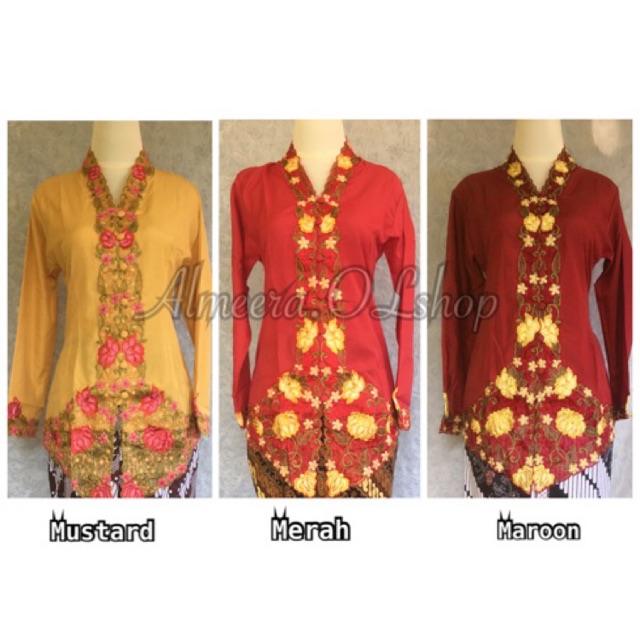 kebaya encim bordir warna kebaya bordir XL XXL