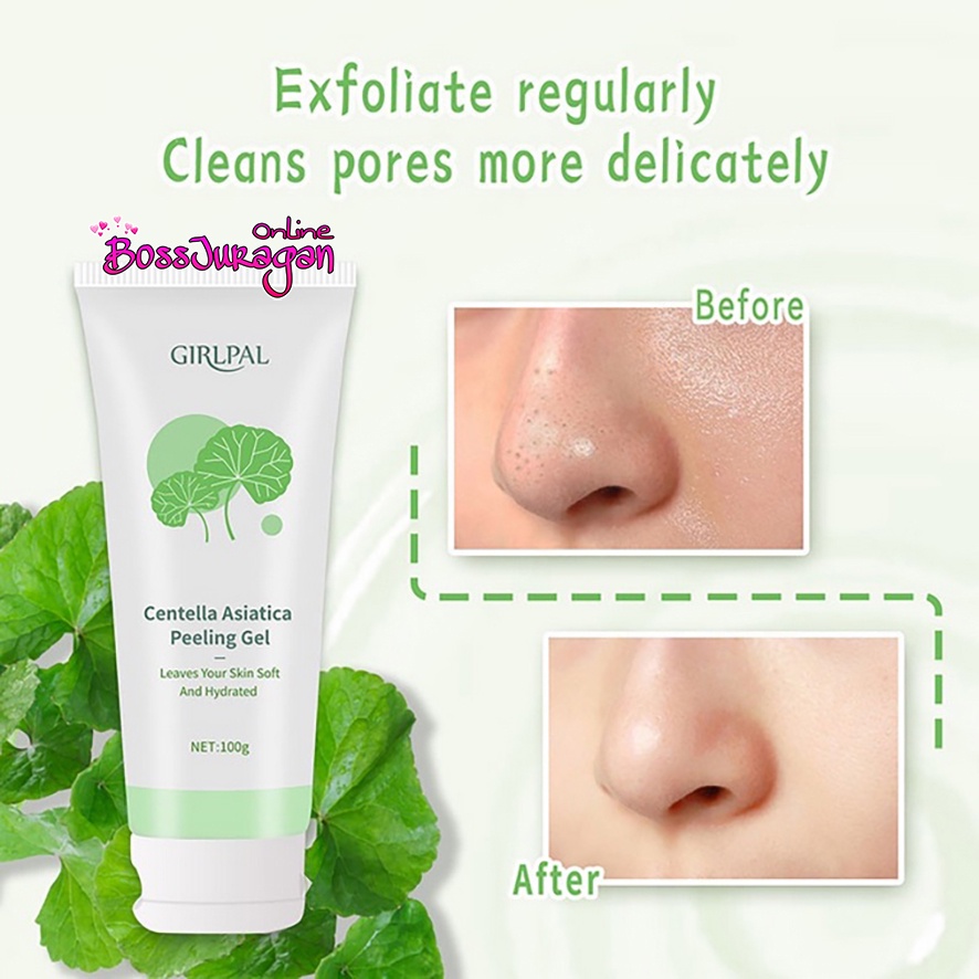 (BOSS) (CUCI GUDANG) [BPOM] GIRLPAL Centella Asiatica Peeling Gel - Aloe Vera Gel - CHARCOAL 100GR