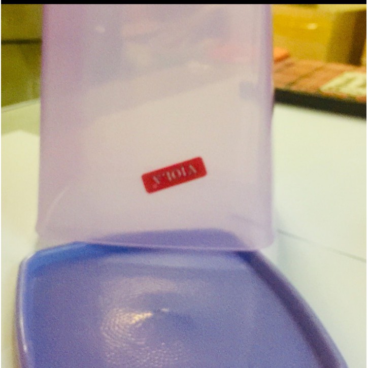 Toples Plastik Toples Segi Viola (L) Viola, Kotak Makan Bekal