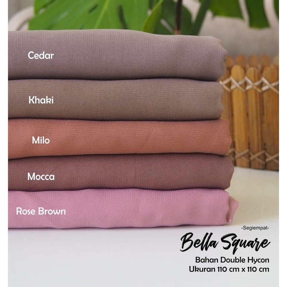 Helen_shop86 Bella Square  Hijab Bela Squer Jilbab Segiempat Polos Kerudung Bela