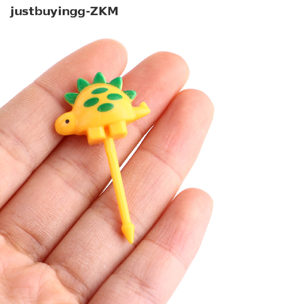 [justbuyingg] 6pcs/set dinosaur Mini Animal Cartoon Food Picks Children Snack Fruit Fork [zkm]