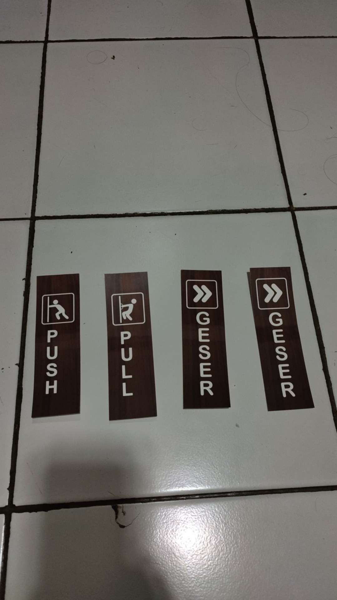 Sticker Pintu Cafe - Sign Sticker Push Pull Pintu