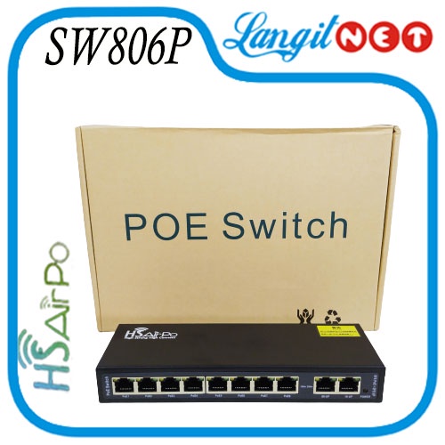 HS AIRPO POE SWITCH 8 PORT 10/100Mbps HS-SW806P