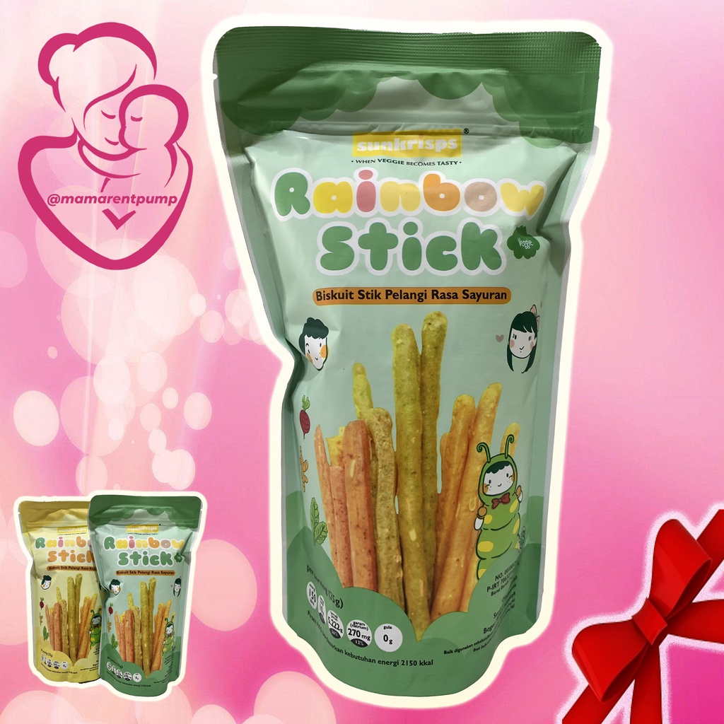SUNKRISPS Rainbow Stick 50 G snack cemilan anak mpasi sunkrisp 50g