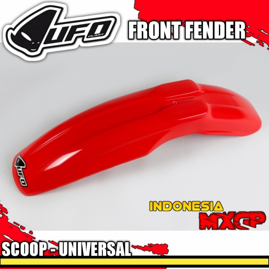 UFO SCOOP UNIVERSAL FRONT FENDER COVER - SPAKBOR DEPAN SET ADVENTURE TRAIL - SUMO SUPERMOTO - MOTOCR