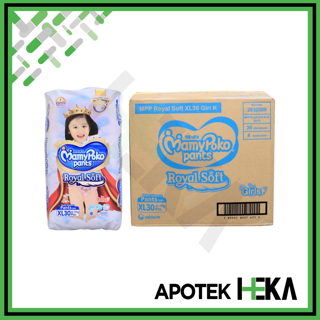 (KHUSUS GOJEK/GRAB) 1 Karton Mamy Poko Royal Soft Pants (SEMARANG)