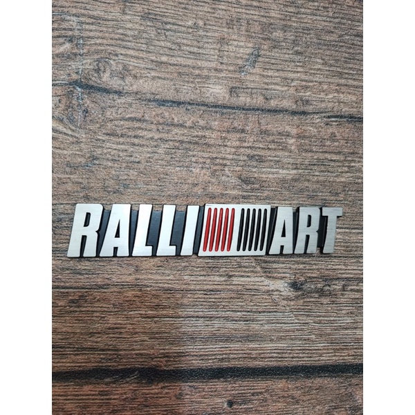 Emblem mobil stainlessb steel RALLI ART