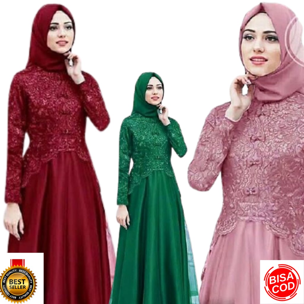 GAMIS BRUKAT TERBARU  BRUKAT REMAJA  BRUKAT MUSLIMAH  BRUKAT MAXI GAMIS DEWASA  Size M-L-XL-XXL