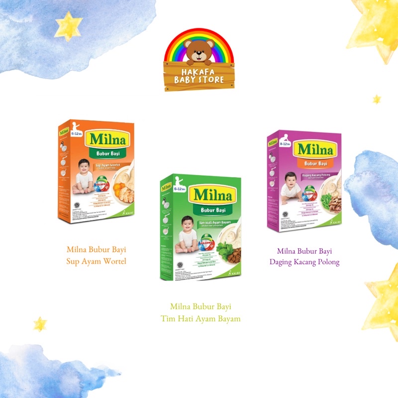 Milna Bubur Bayi - Bubur Bayi Milna 6+ 120gr