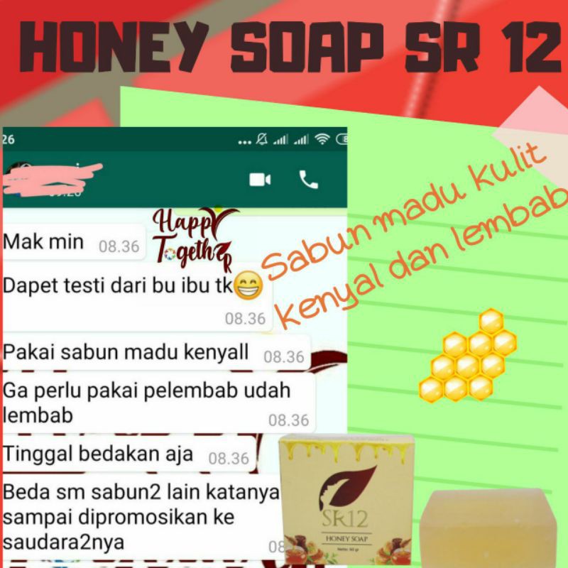 SABUN MADU HERBAL / HONEY SOAP SR12 / MENCERAHKAN WAJAH / SABUN WAJAH KULIT KERING BPOM