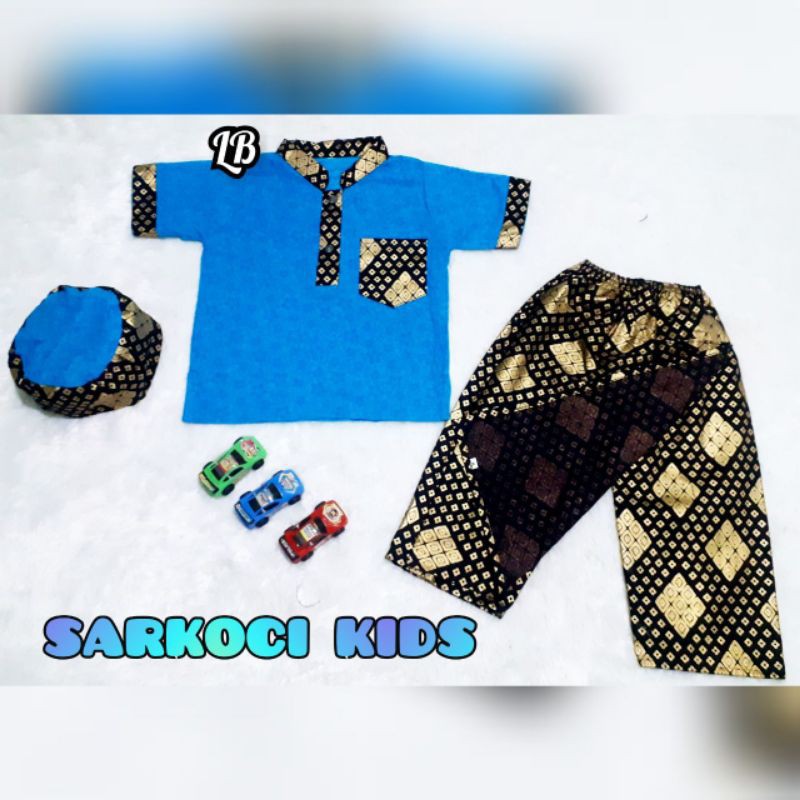 Sarkoci || Baju muslim || fashion anak || Baju lebaran || koko anak | peci | sarung instan | Seragam