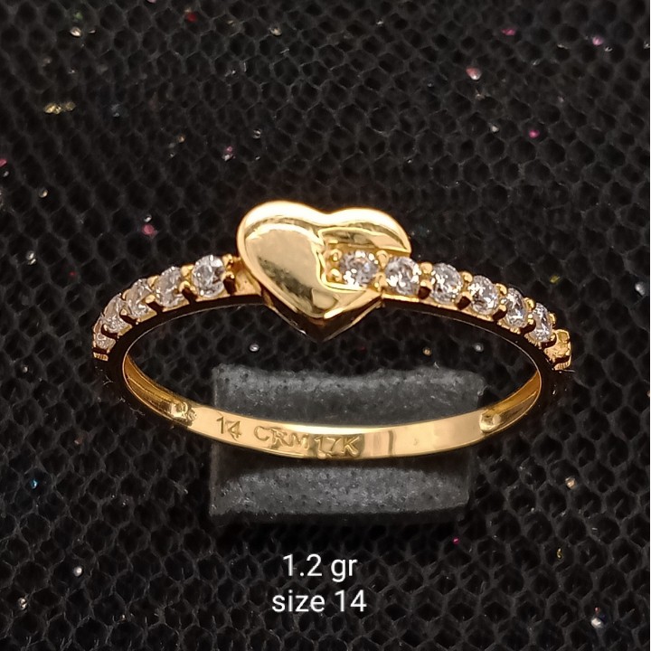 Cincin Emas 17K - 1.2 gr Kadar 750 - CBS100000001