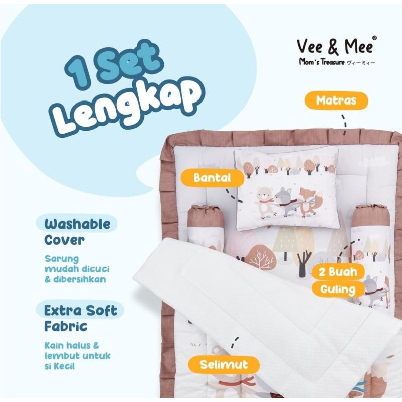 Vee &amp; Mee Matras Baby Bedding Set Astronaut Bear Series - Vmm1060