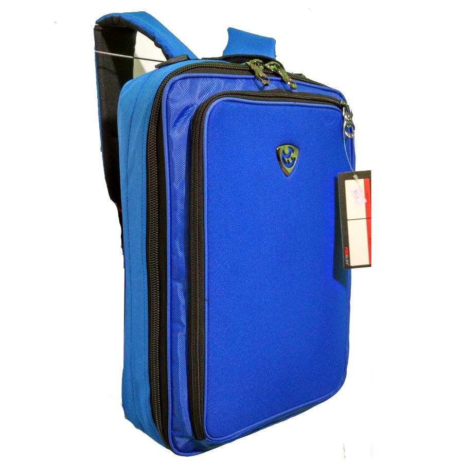 MicKlin Tas Ransel Laptop 3in1 MultyFungsi ( Ransel Jinjing dan Slempang ) - Biru