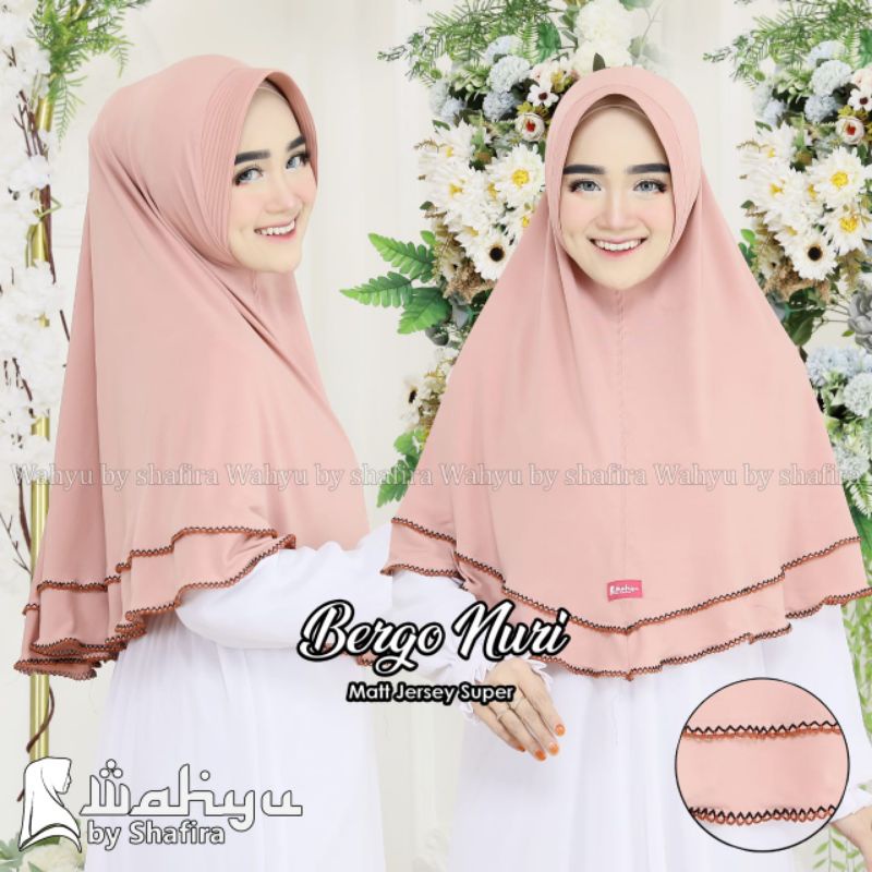 BERGO NURI PICOT ORI WAHYU BY SHAFIRA / BERGO MARYAM PET TALI PAZIA ALUNA PLISKET PADI