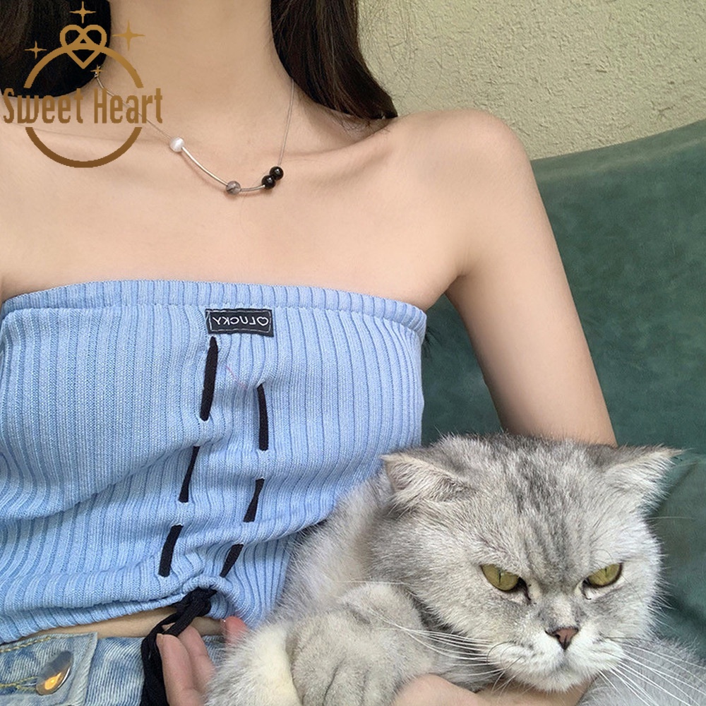 Simple Pearl Necklaces Choker Charming Necklace Female Summer Design Clavicle Chain Female