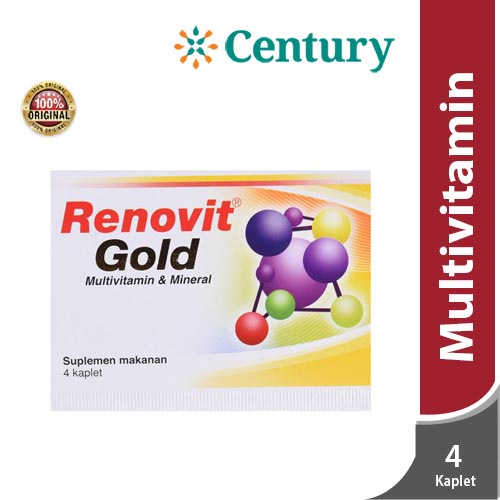 Renovit Gold 1 Strip / Multivitamin / Daya Tahan Tubuh / Vitamin Lansia