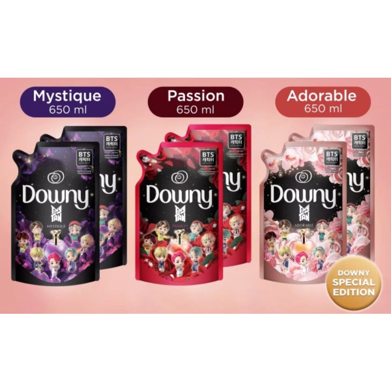 Downy Pewangi dan Pelembut Pakaian BTS Mystique / Passion / Adorable / French Lavender /550ml 650ml