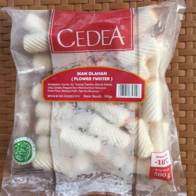 

Cedea flower twister 500gr ikan olahan