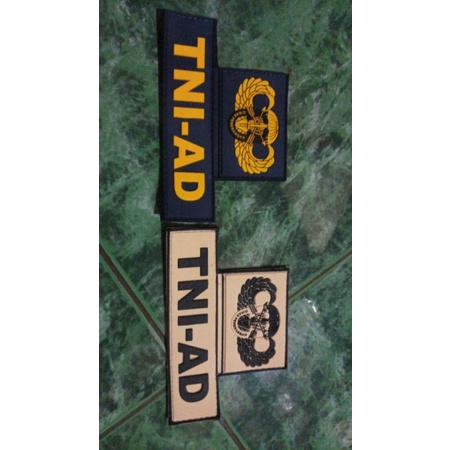 Patch rubber TNI AD custom warna penerangan dispenad TNI KC komcad