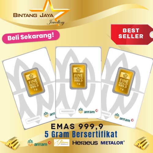 LOGAM MULIA EMAS ANTAM 5GR CERTIEYE PRESS BERSERTIFIKAT TERMURAH