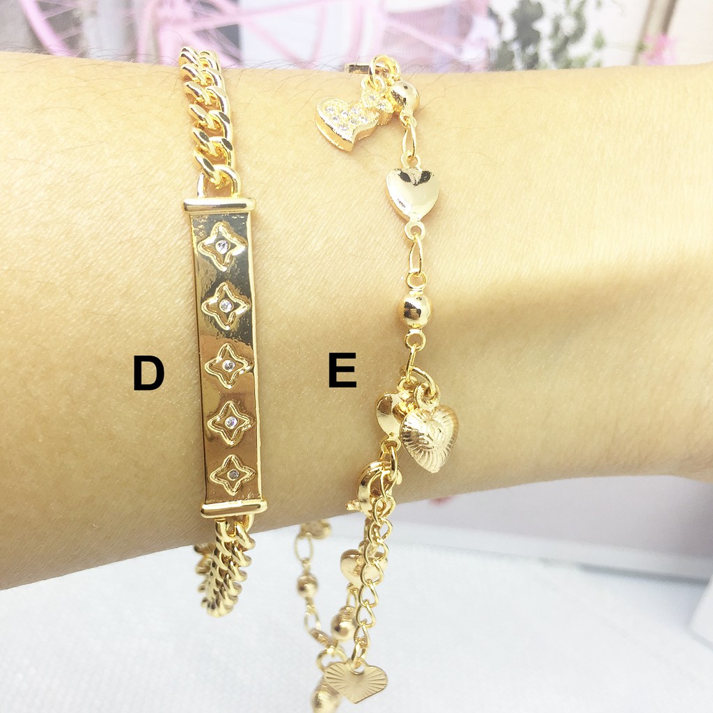 Gelang Tangan Xuping Rantai Love Bulat Lonceng Warna Gold - BB412