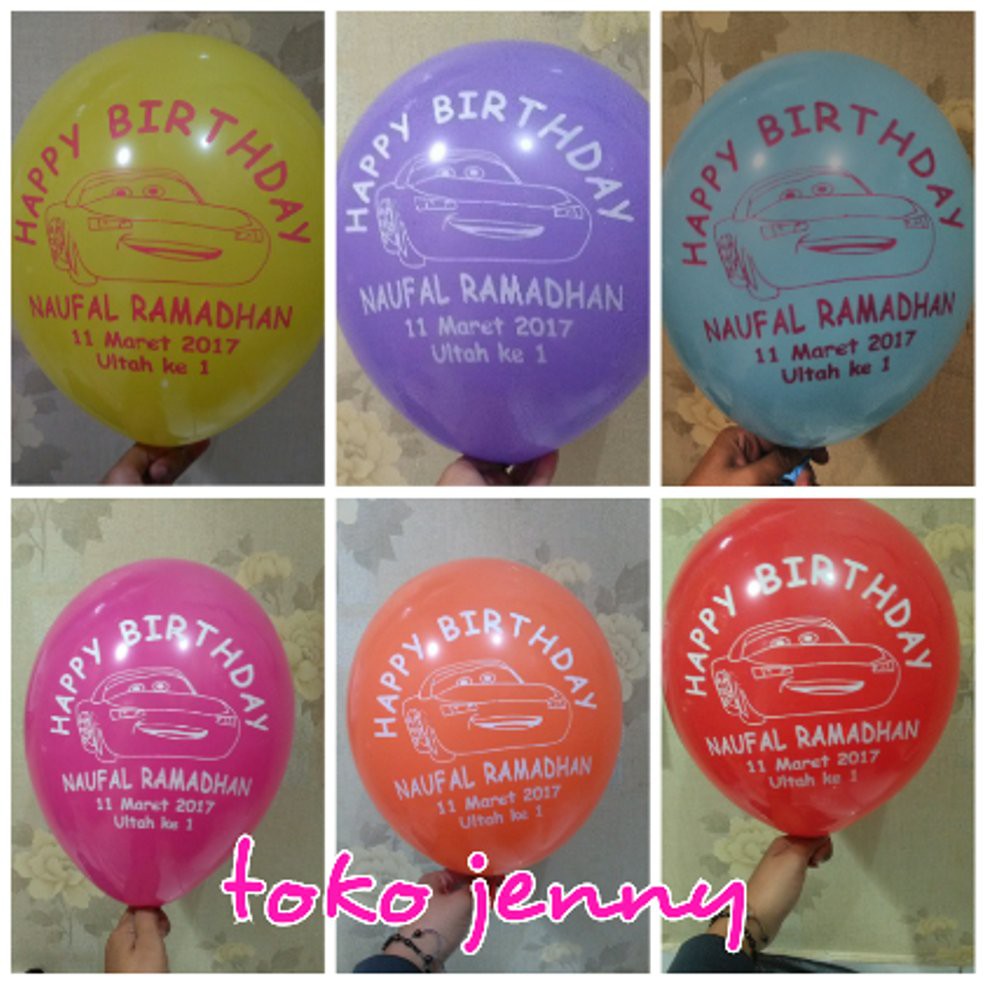 Jual balon sablon ulang tahun Murah