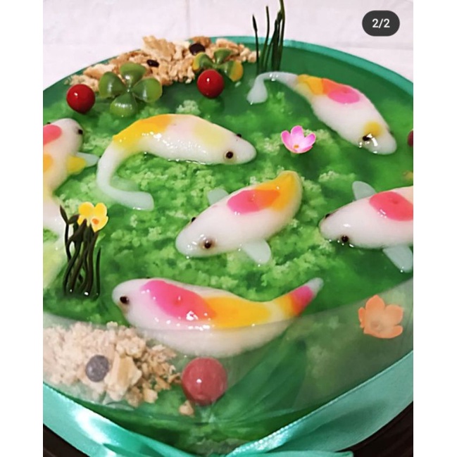 

Promo 7.7 Hampers puding lumut ikan koi/hamper puding coconut pandan/kado ulang tahun/souvenir kado
