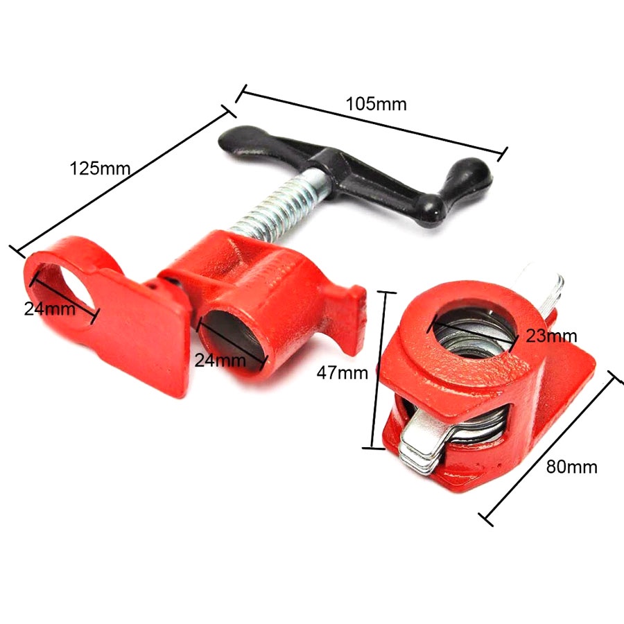 Klem Penjepit Pipa 3/4 Inch Clamp Penjepit Pipa Wood Gluing Pipe Clamp Set Carpenter Tools - FNICEL F701