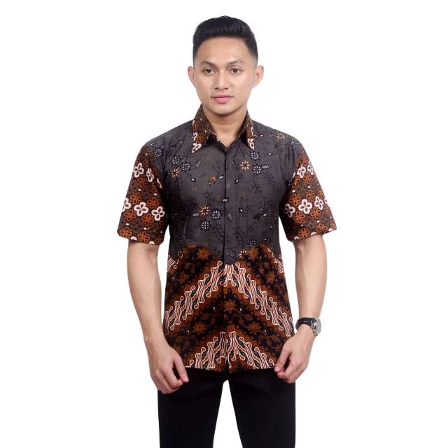 KEMEJA BATIK PRIA  BRAMA ATASAN  FASHION PRIA COWOK KEMEJA FORMAL CASUAL SURFING PEKALONGAN MURAH 99