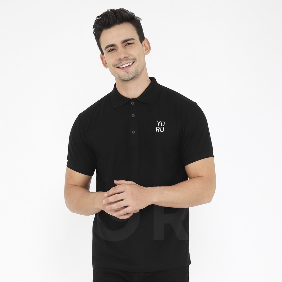 Yoru Polo - Kaos Polo Hitam Solid by Yoru