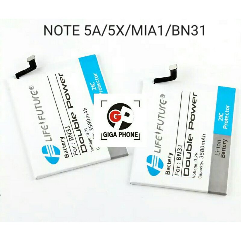 BATERAI XIAOMI NOTE 5A/MI A1/BN 31 DOBEL POWER #baterai