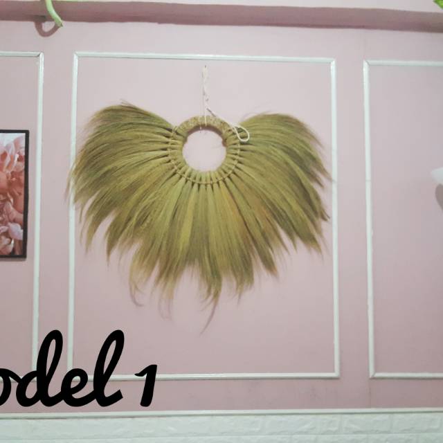 Walldecor rayung, kipas rayung, wallhanging rayung, gantungan rayung