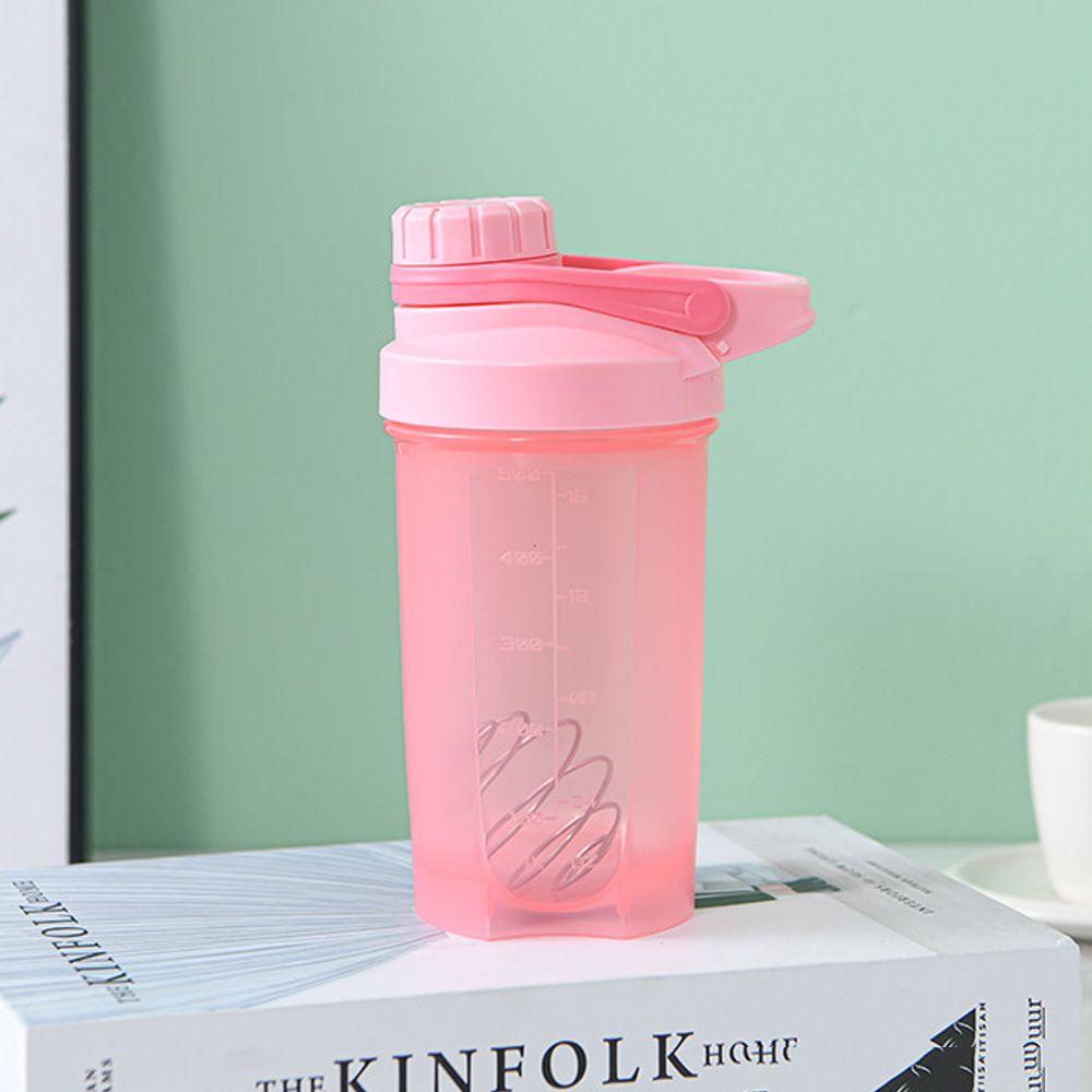 Chookyy 500ml Nutrition Shaker Bottle Kapasitas Besar Portable Dengan Kawat Whisk Ball Botol Minum