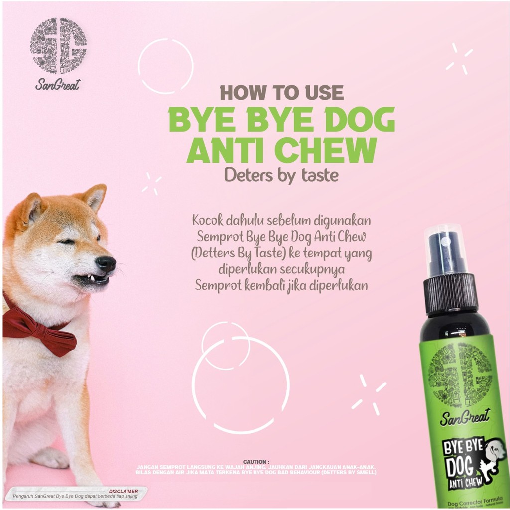 SanGreat Bye Bye Dog Anti Chew Mencegah Anjing Menjilat Sembarangan, Melatih Anjing Peliharaan