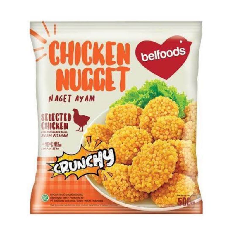 Grosir Belfoods Chicken Nugget Crunchy 500 gr