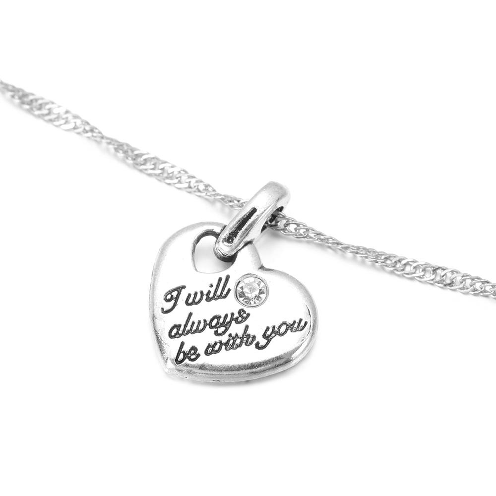 PREVA Owl Necklace Cute Two-Color Lettering Love I Will Always Be with You Owl Earring