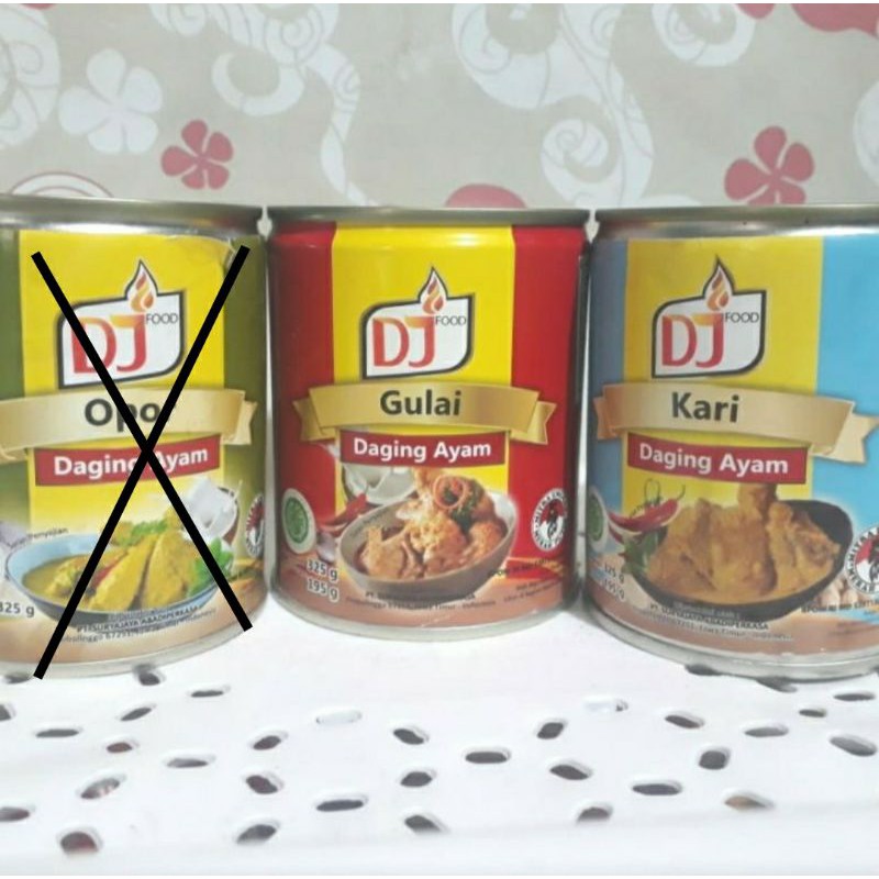 dj food gulai ayam/ kari ayam / opor ayam 325 gram termurah