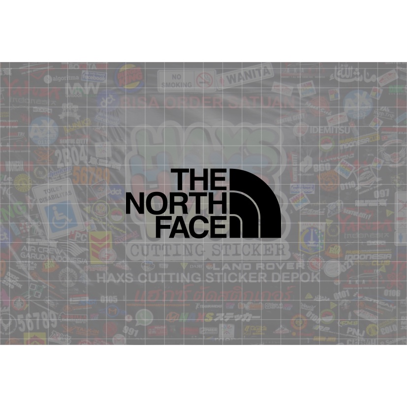 Cutting Sticker Shell The North Face Ukuran 8 Cm Untuk Motor Mobil