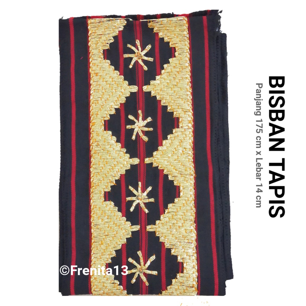 [BISA COD] Bisban / Selendang / List Tapis Khas Lampung asli Sulaman-Wajik Bintang