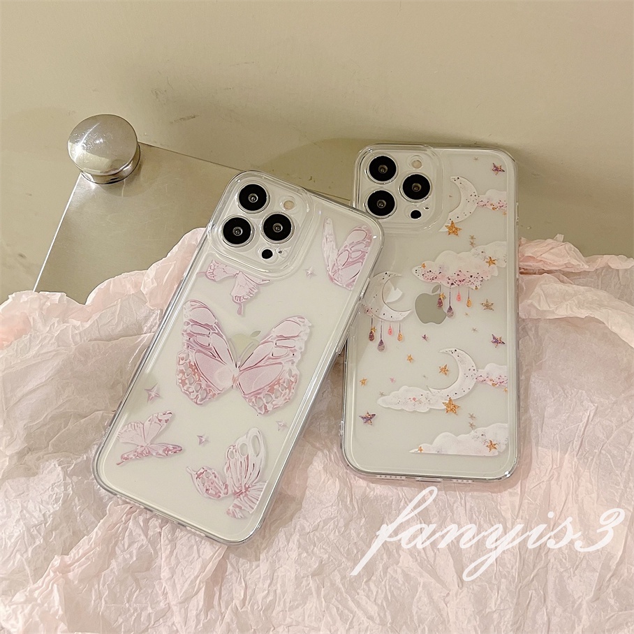 Redmi 12C 10C 10A 10 9 9T 9A 9C 9 Note 12 11 Pro+ 11s 10s 9s 11 10 9 8 Pro Xiaomi Poco X4 X3Pro X3NFC M3 F3 11Lite 10T 11T 12Pro Cute Butterfly Phone Case Bening TPU Soft Sarung