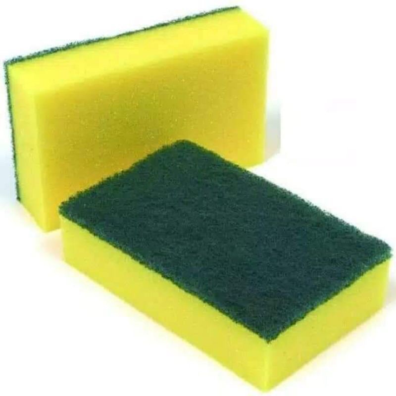 sponge cuci piring serbaguna / spons busa + sabut hijau