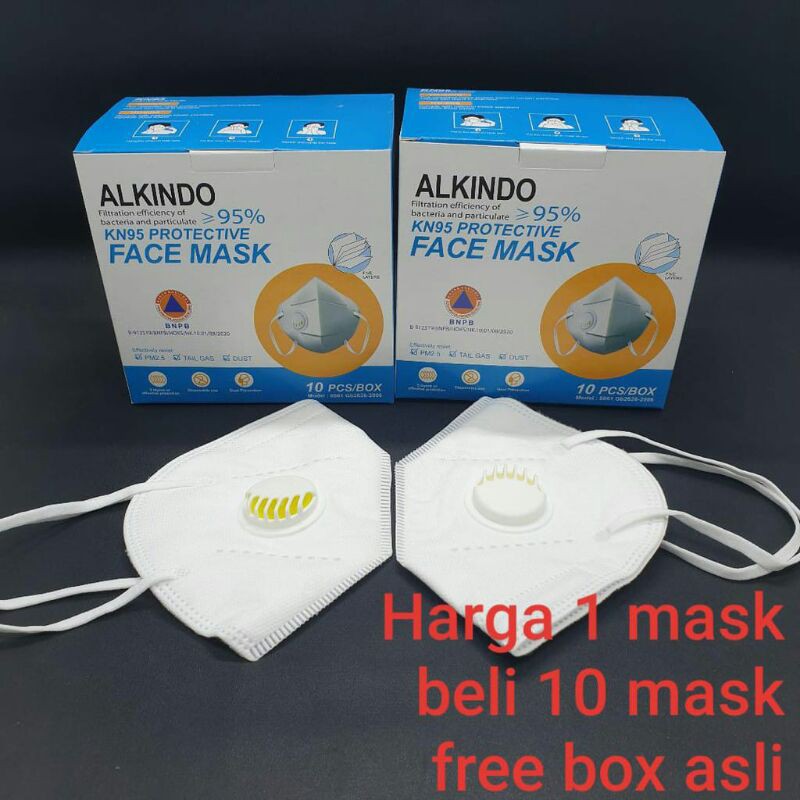 MASKER WAJAH KN95 putih/hitam //masker respirator -jeje shop