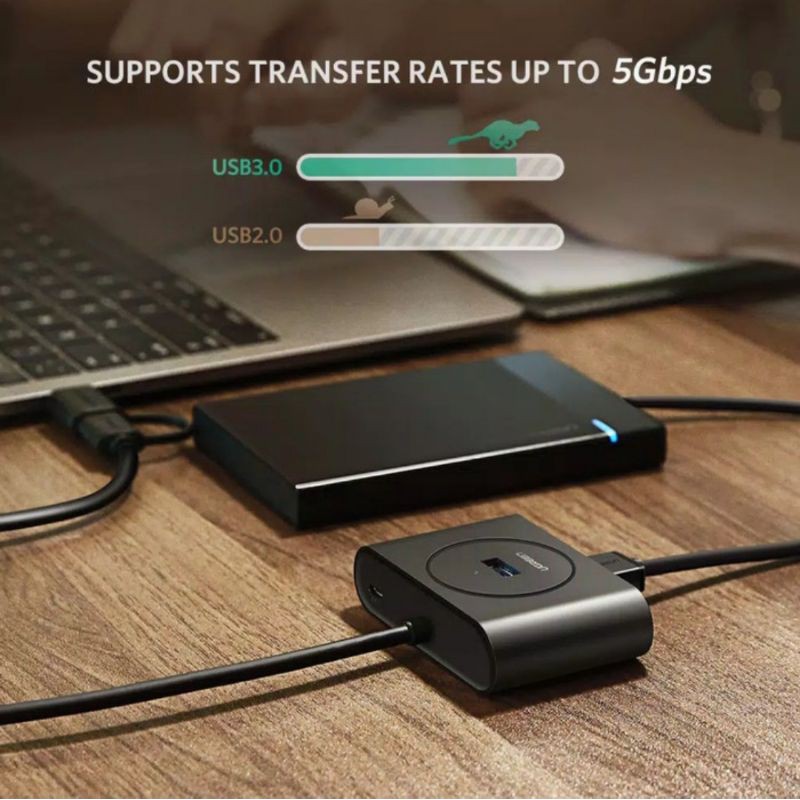 Ugreen Usb Hub 3.0 4 Ports With Cable - Ugreen Usb 3.0 Hub Splitter 4 Ports Original