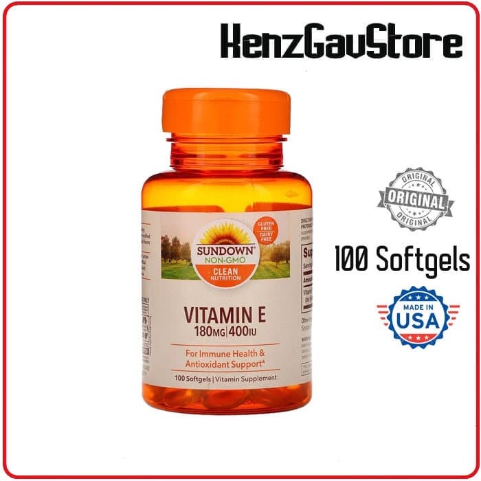 Vitamin E 400 Iu / Vitamin E 400Iu 180 Mg Sundown Naturals 100 Softgel