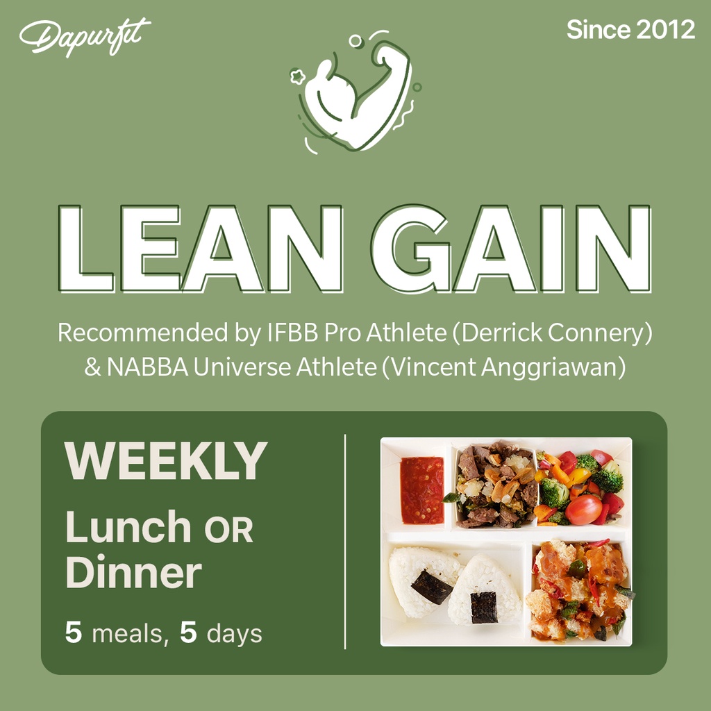

Dapurfit Lean Muscle Gain Weekly Lunch OR Dinner [5box-5days] Catering